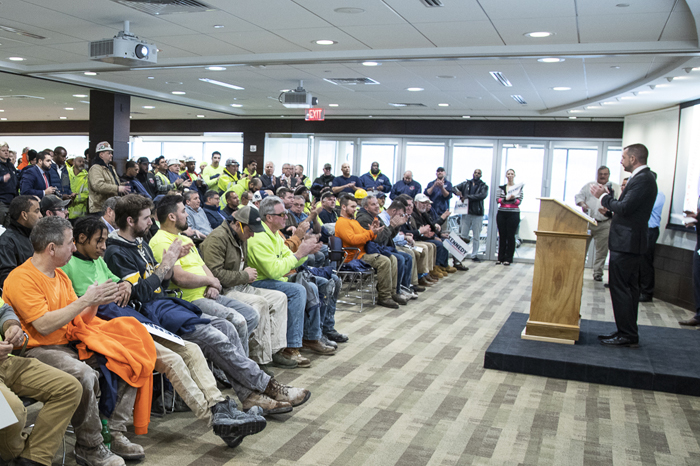 Joe Byrne at meeting