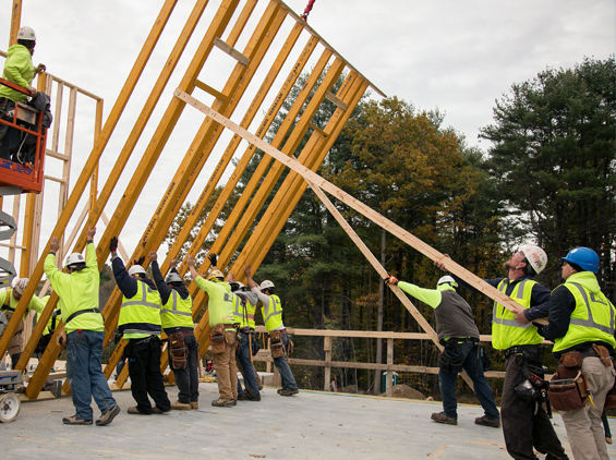 Saint Patrick Academy Carpenters working