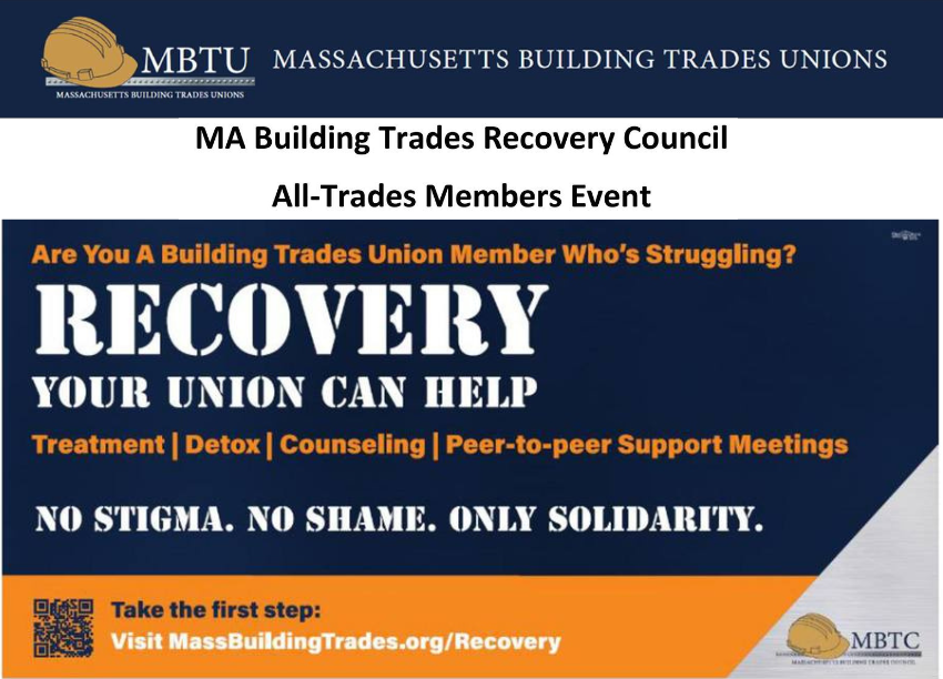 Massachusetts Building Trades Unions Recovery Event